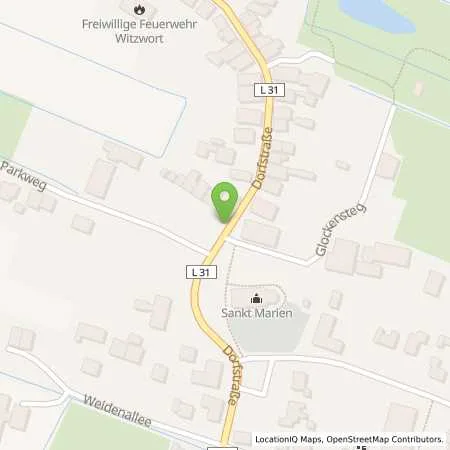 Standortübersicht der Tankstelle Stadtwerke Husum GmbH in 25889 Witzwort