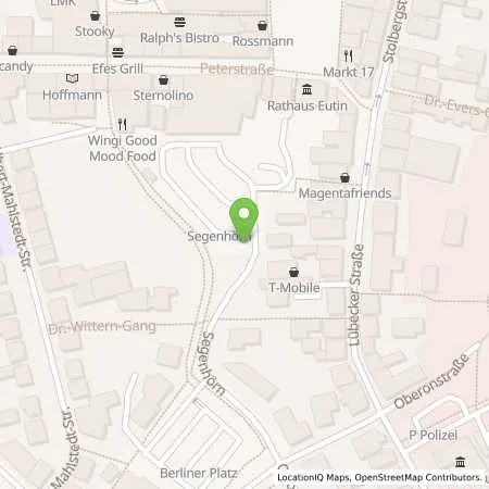 Standortübersicht der Tankstelle Stadtwerke Eutin GmbH in 23701 Eutin