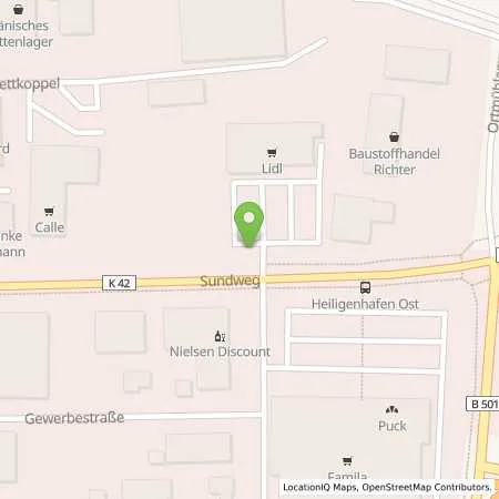 Standortübersicht der Tankstelle Lidl Dienstleistung GmbH & Co. KG in 23774 Heiligenhafen