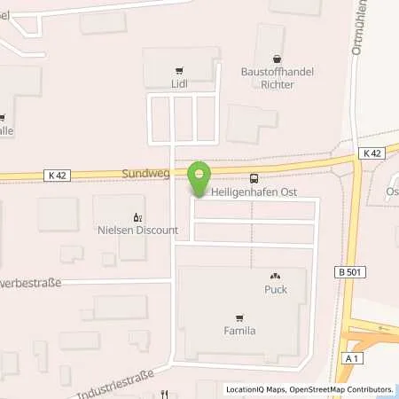 Standortübersicht der Tankstelle Charge-ON in 23774 Heiligenhafen