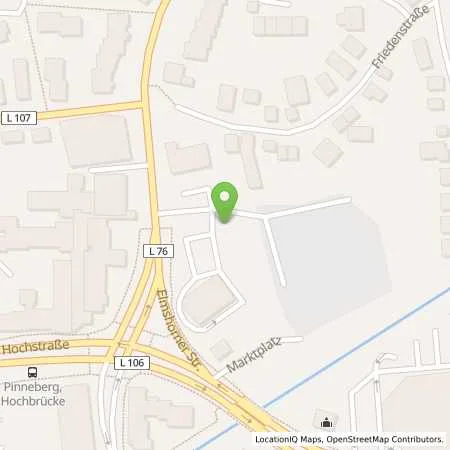 Standortübersicht der Tankstelle Stadtwerke Pinneberg GmbH in 25421 Pinneberg