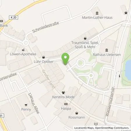 Standortübersicht der Tankstelle Stadtwerke Uetersen GmbH in 25436 Uetersen