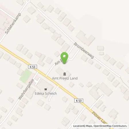 Standortübersicht der Tankstelle Amt Preetz-Land in 24211 Schellhorn