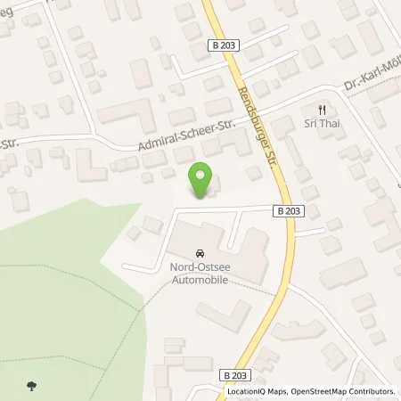 Standortübersicht der Tankstelle Nord-Ostsee Automobile GmbH & Co. KG in 24340 Eckernförde