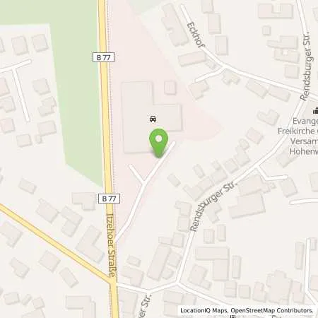 Standortübersicht der Tankstelle Autohaus Ihle GmbH in 24594 Hohenwestedt