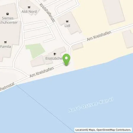 Standortübersicht der Tankstelle Stadtwerke Rendsburg GmbH in 24768 Rendsburg