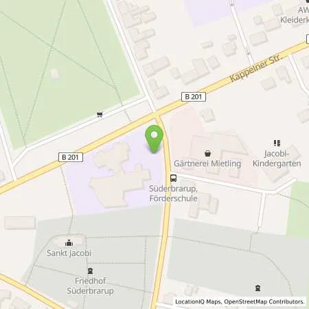 Standortübersicht der Tankstelle Gemeinde Süderbrarup, Gebietskörperschaft in 24392 Süderbrarup