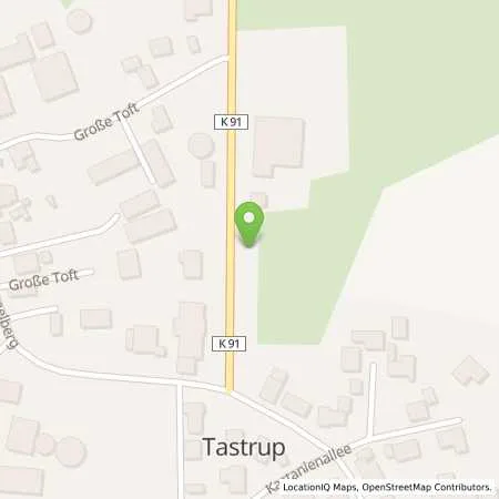 Standortübersicht der Tankstelle Stadtwerke Husum GmbH in 24943 Tastrup