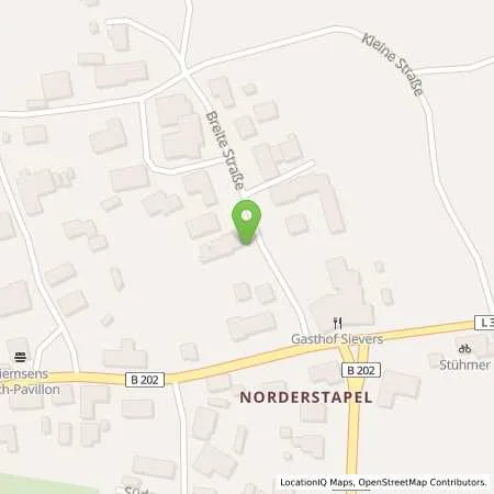 Standortübersicht der Tankstelle Charge-ON in 25879 Stapel