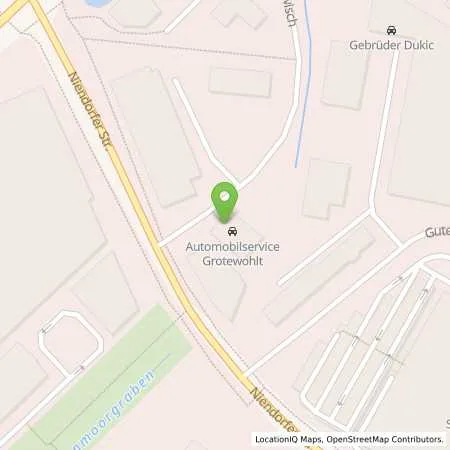 Standortübersicht der Tankstelle ASG Automobilservice GROTEWOHLT GmbH in 22848 Norderstedt