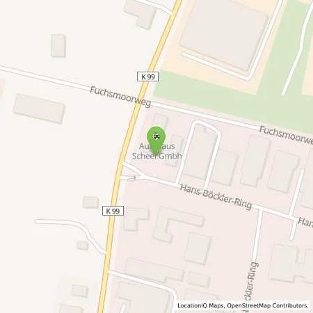 Standortübersicht der Tankstelle Autohaus Scheel GmbH in 22851 Norderstedt