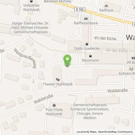 Standortübersicht der Tankstelle Charge-ON in 23812 Wahlstedt