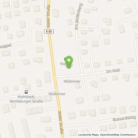 Standortübersicht der Tankstelle Energie und Wasser Wahlstedt/Bad Segeberg GmbH & Co. KG in 23812 Wahlstedt