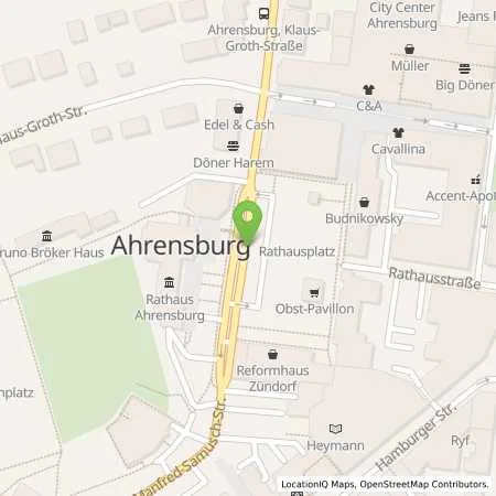 Standortübersicht der Tankstelle Stadtwerke Ahrensburg GmbH in 22926 Ahrensburg