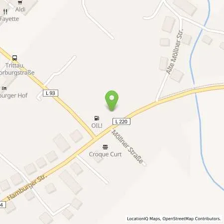 Standortübersicht der Tankstelle Autohaus Peter Beckmann GmbH & Co. KG in 22946 Trittau