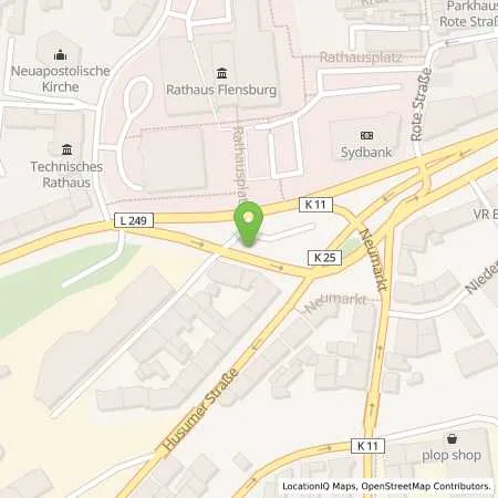 Standortübersicht der Tankstelle Stadt Flensburg, vertreten durch das Sondervermögen Infrastruktur c/o Technisches Betriebszentrum AöR in 24937 Flensburg