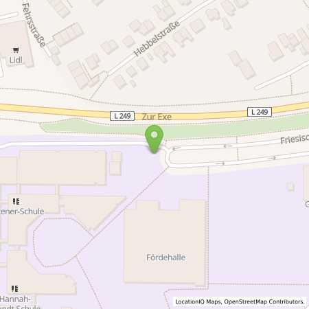 Standortübersicht der Strom (Elektro) Tankstelle: RBZ Eckener-Schule Flensburg AöR in 24937, Flensburg