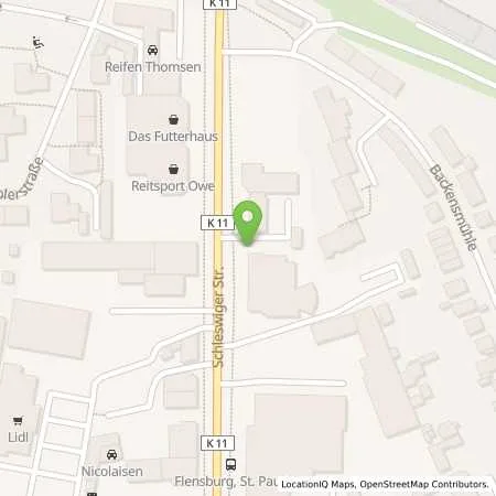 Standortübersicht der Tankstelle Charge-ON in 24941 Flensburg