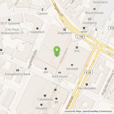 Standortübersicht der Tankstelle APCOA PARKING Deutschland GmbH in 24103 Kiel