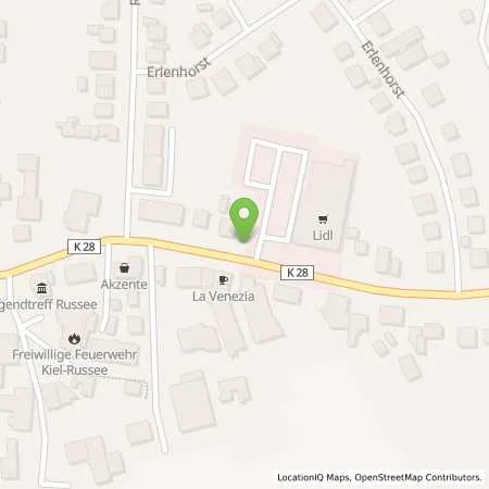 Standortübersicht der Tankstelle Lidl Dienstleistung GmbH & Co. KG in 24111 Kie (Russee)