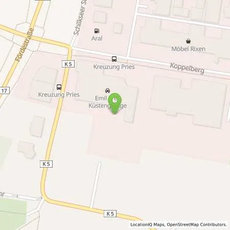 Standortübersicht der Tankstelle Emil Frey Küstengarage GmbH in 24159 Kiel