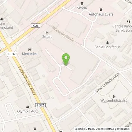 Standortübersicht der Tankstelle Mercedes- Benz AG - Niederlassung Hamburg, Lübeck und Reinfeld in 23554 Lübeck