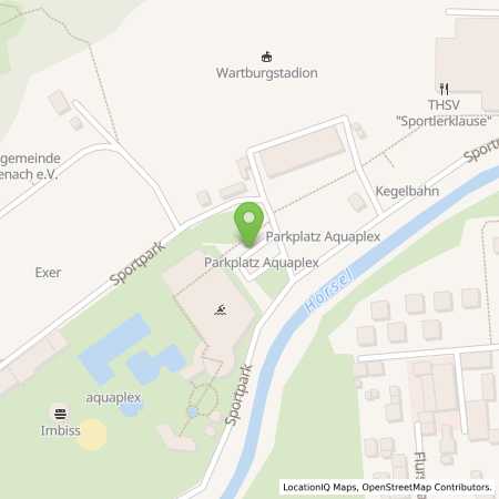 Standortübersicht der Strom (Elektro) Tankstelle: Eisenacher Versorgungs-Betriebe GmbH in 99817, Einseach