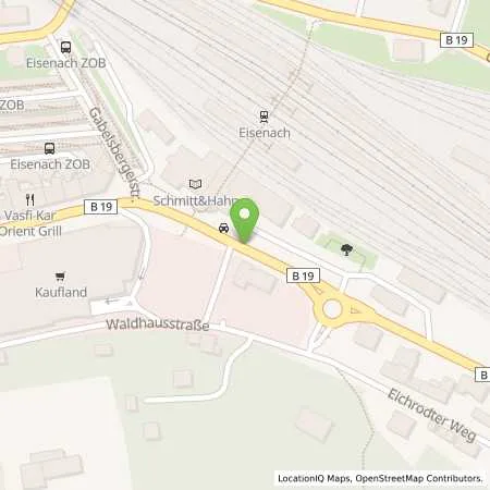 Standortübersicht der Tankstelle Eisenacher Versorgungs-Betriebe GmbH in 99817 Eisenach