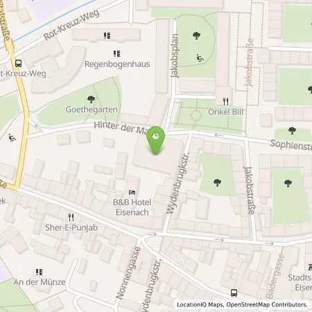 Standortübersicht der Tankstelle Eisenacher Versorgungs-Betriebe GmbH in 99817 Eisenach
