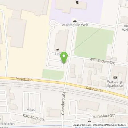 Standortübersicht der Tankstelle Lidl Dienstleistung GmbH & Co. KG in 99817 Eisenach