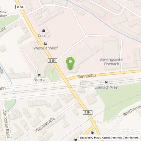 Standortübersicht der Tankstelle Langenhan Eisenach GmbH in 99817 Eisenach