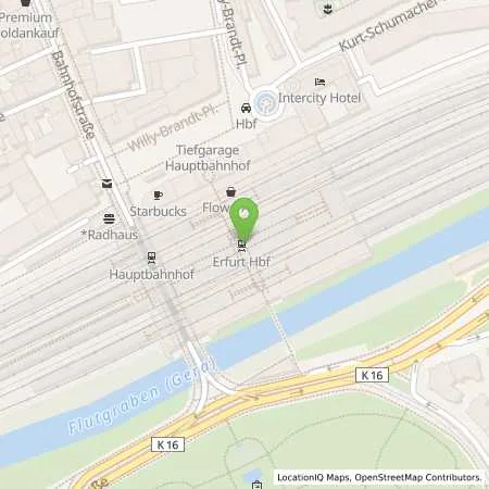 Standortübersicht der Tankstelle SWE Energie GmbH in 99084 Erfurt