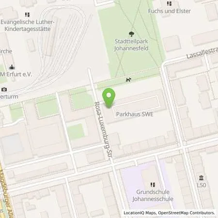 Standortübersicht der Tankstelle SWE Energie GmbH in 99086 Erfurt