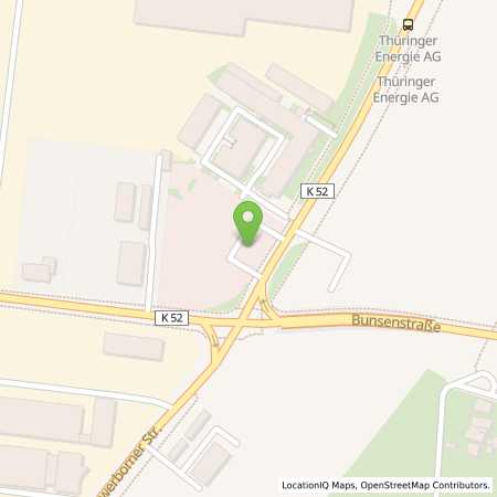 Standortübersicht der Strom (Elektro) Tankstelle: Thüringer Energie AG in 99086, Erfurt