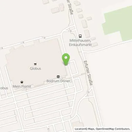 Standortübersicht der Tankstelle amperio GmbH in 99095 Erfurt (Mittelhausen)