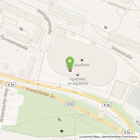 Standortübersicht der Tankstelle Kaufland Dienstleistung GmbH & Co. KG in 99097 Erfurt