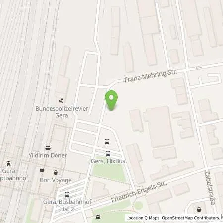 Standortübersicht der Tankstelle Energieversorgung Gera GmbH in 07545 Gera