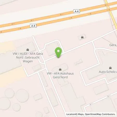 Standortübersicht der Tankstelle Energieversorgung Gera GmbH in 07546 Gera