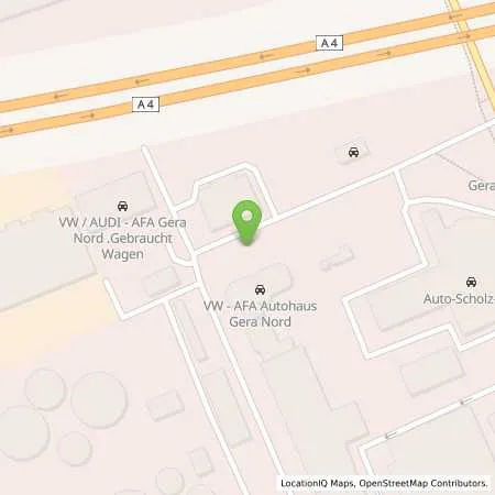 Standortübersicht der Tankstelle Energieversorgung Gera GmbH in 07546 Gera