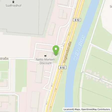 Standortübersicht der Tankstelle Energieversorgung Gera GmbH in 07549 Gera