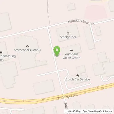 Standortübersicht der Tankstelle Energieversorgung Gera GmbH in 07552 Gera