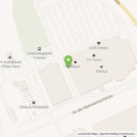 Standortübersicht der Tankstelle amperio GmbH in 07554 Gera (Trebnitz)