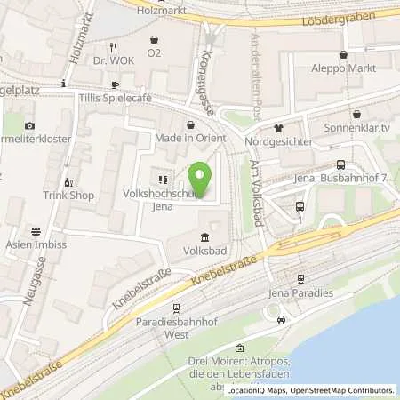 Standortübersicht der Tankstelle Stadtwerke Energie Jena-Pößneck GmbH in 07743 Jena
