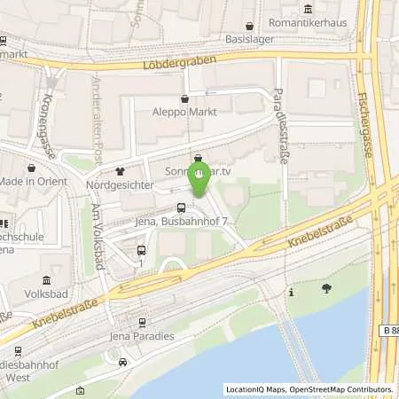 Standortübersicht der Tankstelle Stadtwerke Energie Jena-Pößneck GmbH in 07743 Jena