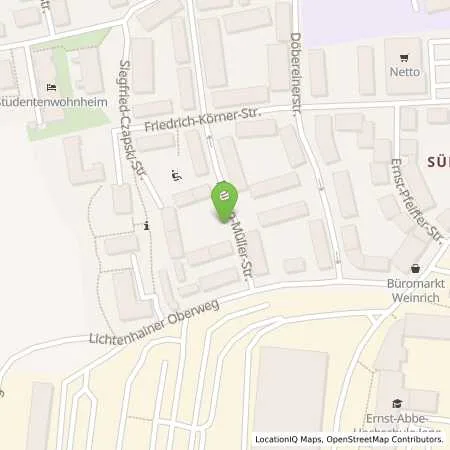 Standortübersicht der Tankstelle Stadtwerke Energie Jena-Pößneck GmbH in 07745 Jena