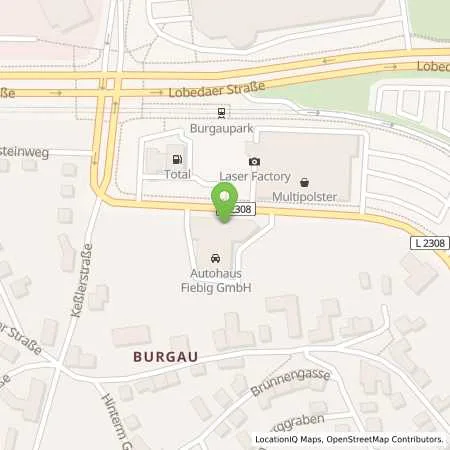 Standortübersicht der Tankstelle Autohaus Fiebig GmbH in 07745 Jena