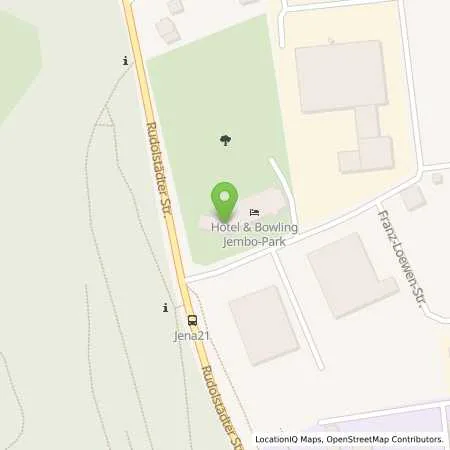 Standortübersicht der Tankstelle Jembo Motel & Freizeit GmbH&Co. KG in 07745 Jena