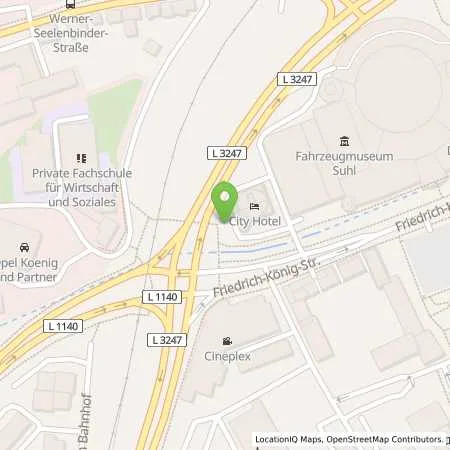 Standortübersicht der Tankstelle Stadtwerke Suhl/Zella-Mehlis GmbH in 98527 Suhl