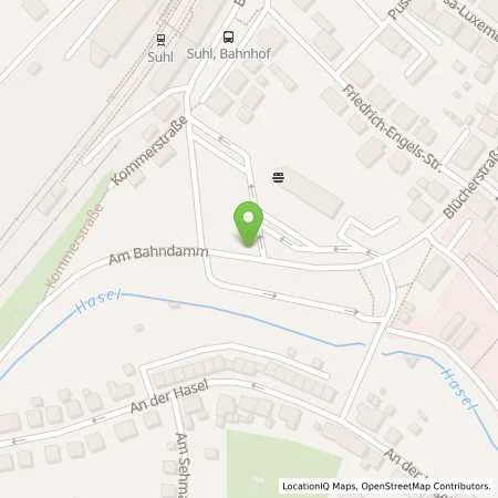 Standortübersicht der Tankstelle Stadtwerke Suhl/Zella-Mehlis GmbH in 98527 Suhl
