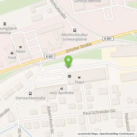 Standortübersicht der Tankstelle Stadtwerke Weimar Stadtversorgungs-GmbH in 99427 Weimar